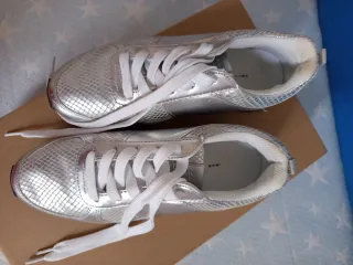 Zapatos Zara Plateados Talla [Talla]