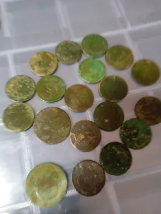 Monedas cobre gobierno prov y Alfonso