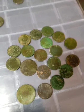 Monedas cobre gobierno prov y Alfonso