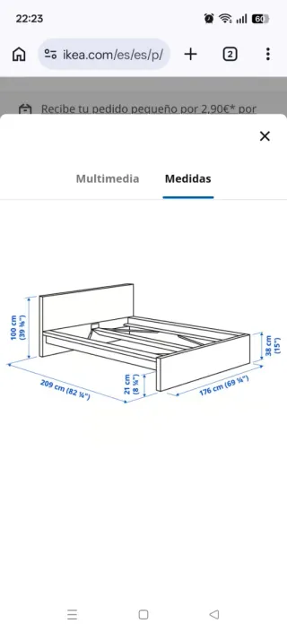 Cama Ikea MALM 160x200, Structura completa