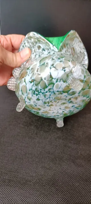 Jarrón   vidrio Murano. Vintage auténtica.