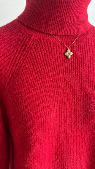 Jersey Brownie Cuello Alto Rojo