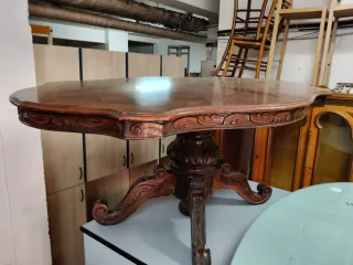 Tavolo Ovale Vittoriano con 6 Sedie