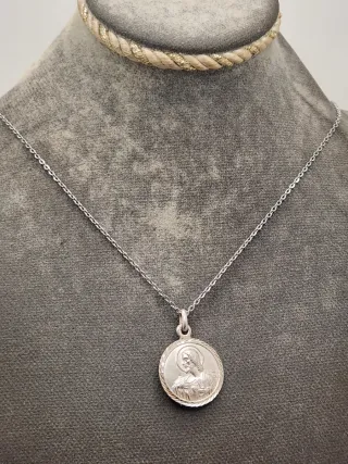 Medalla Reversible PLATA DE LEY + Cadena