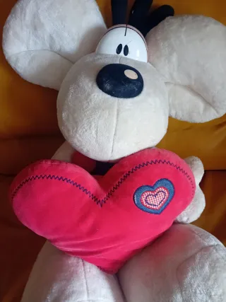 Diddl XL peluche cuore molto bello alto 80 cm circ