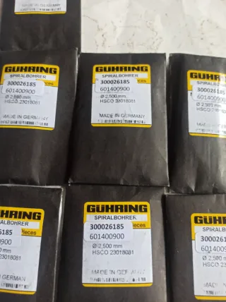 Lote Brocas Guhring 2.500 mm