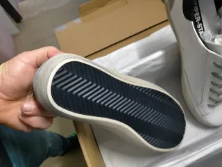 Golden Goose Sneakers Bianche Stella Grigia