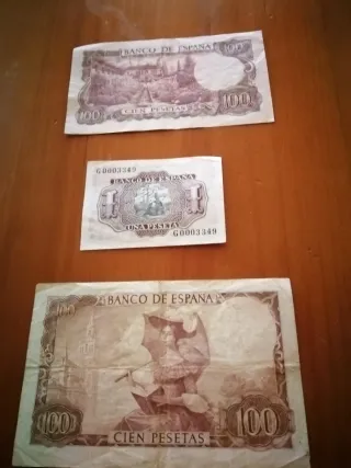 Lote 3 Billetes Antiguos España Pesetas