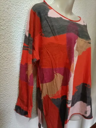 Camiseta mujer multicolor con estampado