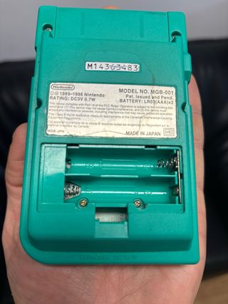 Gameboy pocket Emerald Green