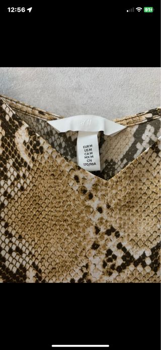 Abito lungo H&M stampa pitone taglia M