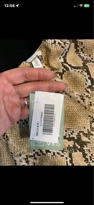 Abito lungo H&M stampa pitone taglia M