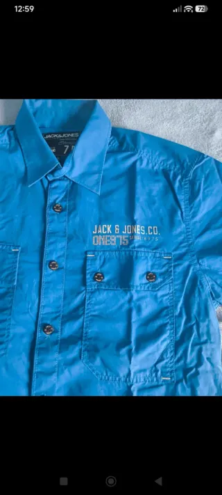 Camisa manga corta Jack & Jones azul