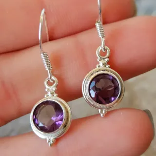 Pendientes Plata 925 con Amatista