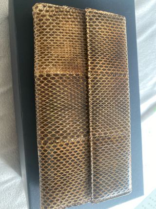 Cartera Gucci Piel Serpiente Marrón authentica