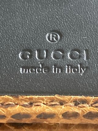 Cartera Gucci Piel Serpiente Marrón authentica