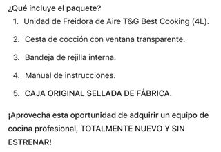 Freidora Aire T&G Best Cooking 4L
