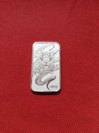 Lingote Dragón 2025 de la Perth Mint