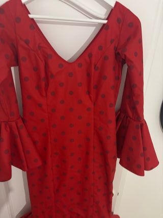 Vestido Flamenca Rojo con Lunares