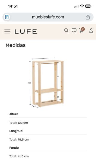 Cama infantil de madera con armario