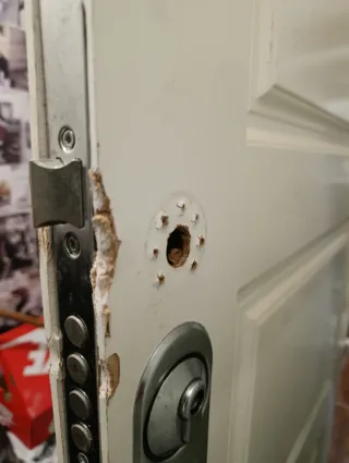 Puerta blindada blanca