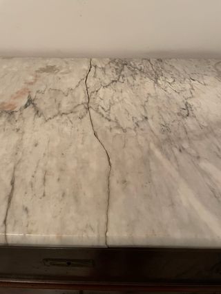 Canterano antiguo madera y mármol