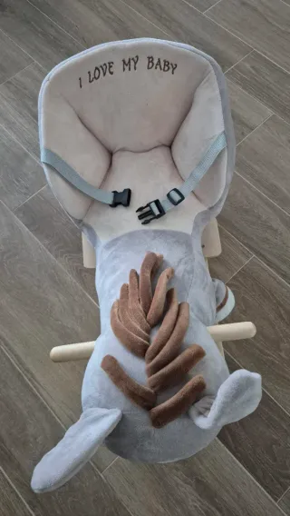 Caballito balancín bebé peluche