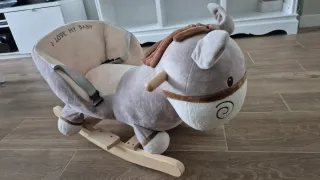 Caballito balancín bebé peluche