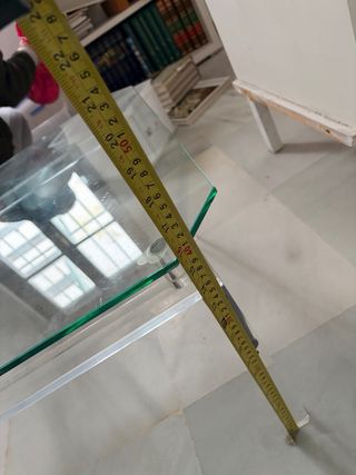 Mesa de centro cristal y metacrilato