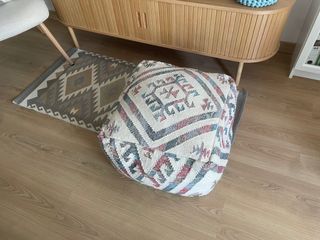 Puff étnico tela multicolor