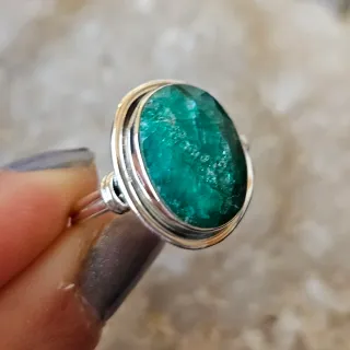 Anillo Plata 925 con Esmeralda