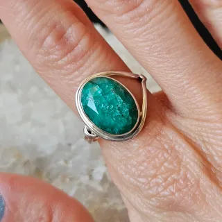 Anillo Plata 925 con Esmeralda