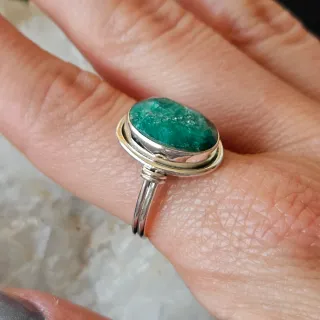 Anillo Plata 925 con Esmeralda