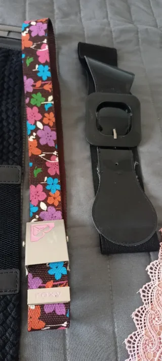 Lote de 5 cinturones elásticos y de encaje