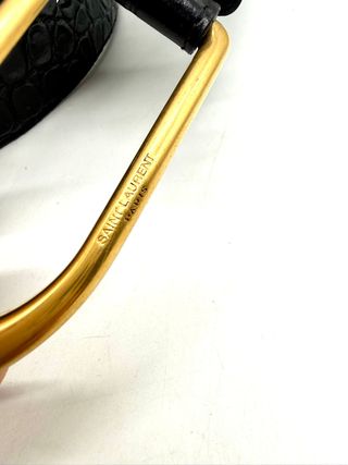 Cinturón Saint Laurent Piel Cocodrilo Hebilla Dora