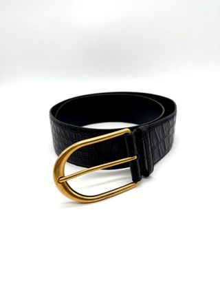 Cinturón Saint Laurent Piel Cocodrilo Hebilla Dora