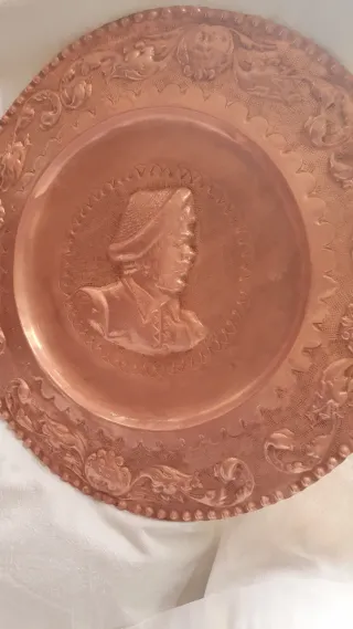 2 Platos Decorativos de Cobre