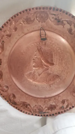 2 Platos Decorativos de Cobre