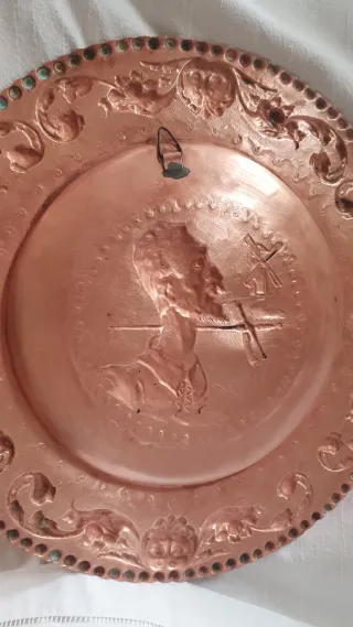 2 Platos Decorativos de Cobre