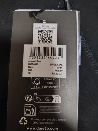 Pantalón esquí hombre Dare 2b Talla XXL