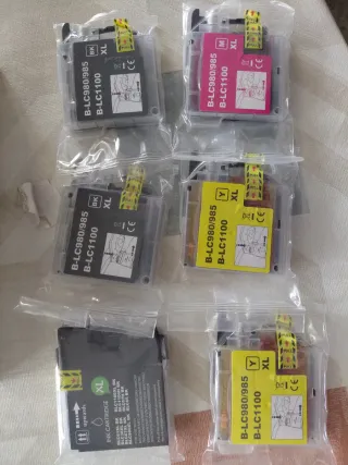 Pack 6 Cartuchos Tinta Brother LC1100 / LC985