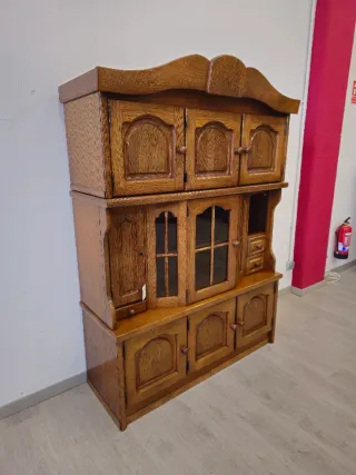 Alacena Rústica con Vitrina