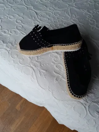 Alpargatas Esparto Negras Talla 38