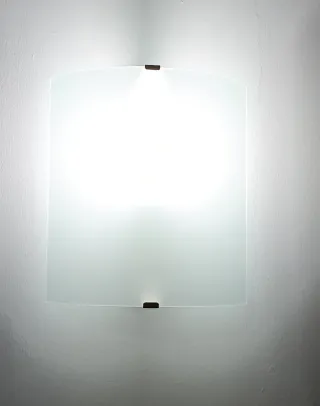 Applique da interno in vetro e metallo