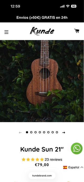 Ukelele Kunde Sun 21