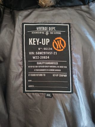 Giubbotto corto piumino nero Key Up XL/XXL