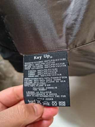 Giubbotto corto piumino nero Key Up XL/XXL