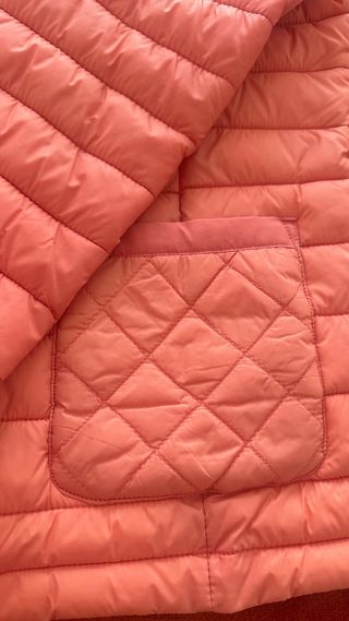 Chaqueta acolchada mujer naranja/rosa