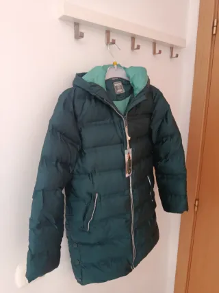 Chaqueta niña verde invierno 140 centímetros