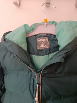 Chaqueta niña verde invierno 140 centímetros